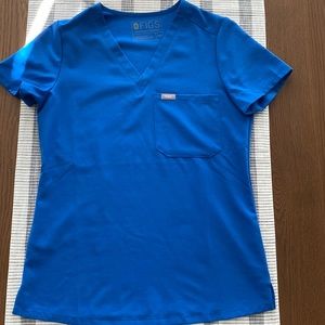 FIGS XXS Royal Blue Catarina Scrub top